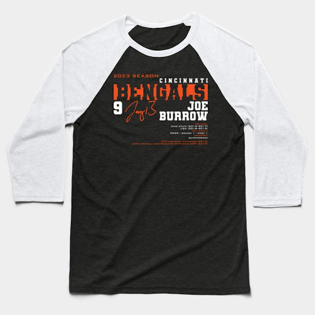 Burrow - Bengals - 2024 Baseball T-Shirt by lam-san-dan